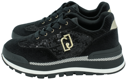 LUI JO - BASKETS "AMAZING 23" VELVET NOIRES