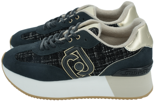 LUI JO - BASKETS "DREAMY 02" TWEED NOIRES