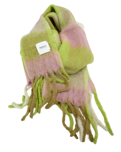 MOMENT - GROENE EN ROZE “ELENA” SJAAL