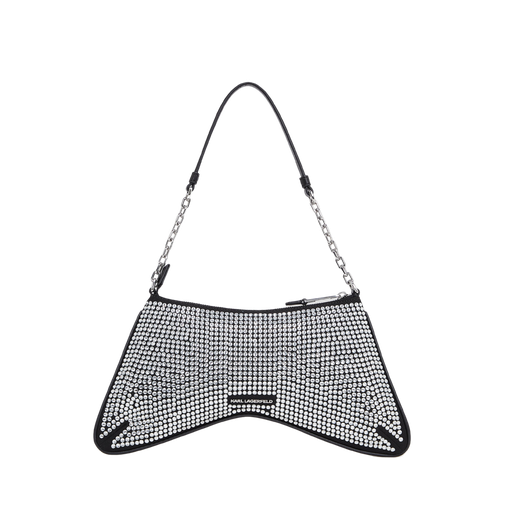 KARL LAGERFELD - SAC PORTÉ ÉPAULE AVEC STRASS "K/EVENING"