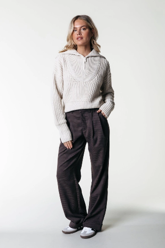 COLOURFUL REBEL - “RUS STRAIGHT” BROEK – DONKERBRUIN