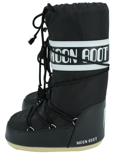 MOON BOOT - ICOON ZWARTE NYLON LAARZEN