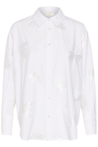 KAFFE - "KAELSA" WHITE SEQUIN SHIRT