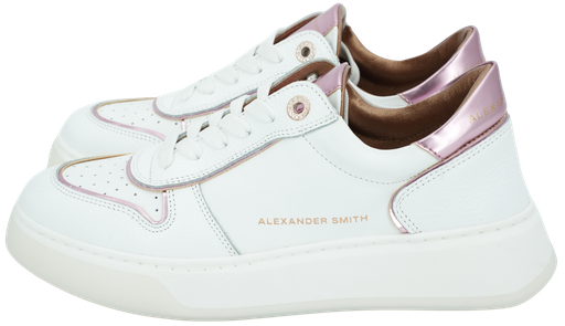 ALEXANDER SMITH - WITTE EN ROZE SNEAKERS ‘HARROW’