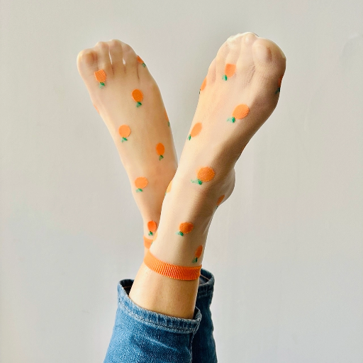 SOCKETTE - CHAUSSETTES TRANSPARENTES FRUITS