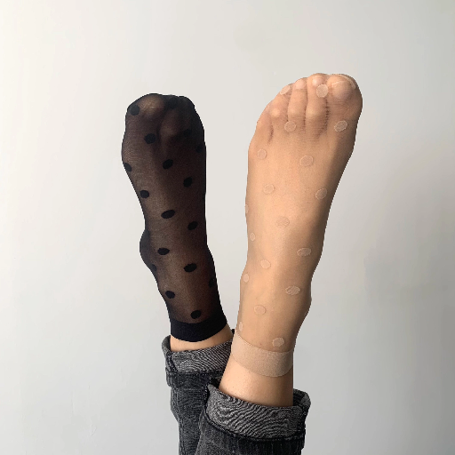 SOCKETTE - CHAUSSETTES MI BAS CHAIR ET NOIR
