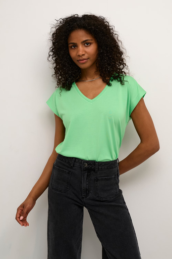 KAFFE - "KALISE" FLUORESCENT GREEN T-SHIRT