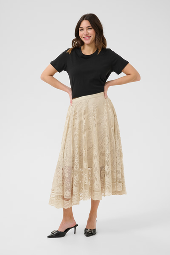 KAFFE - "KAVILJA" BEIGE SKIRT