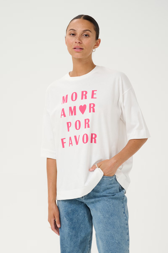 KAFFE - "KAGISSA" WHITE T-SHIRT