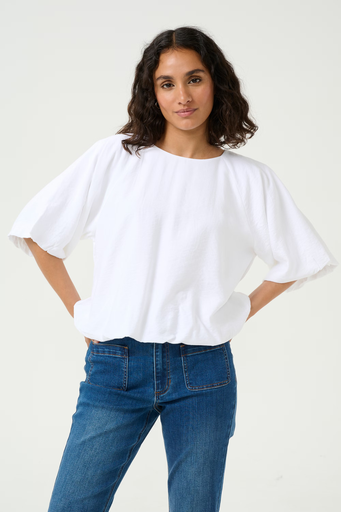 KAFFE - WITTE "KAGABBY" BLOUSE