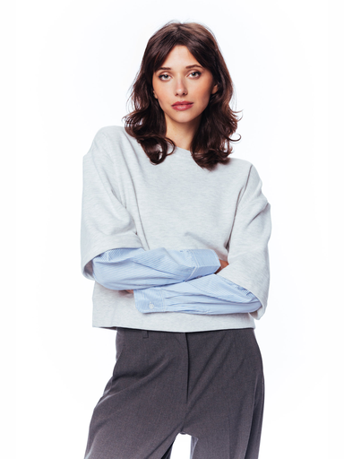 CATWALK JUNKIE - GREY SWEATER SHIRT SLEEVES
