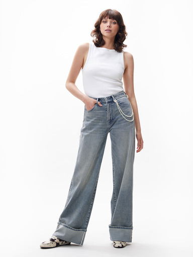 CATWALK JUNKIE - JEANS WITH FOLDED EDGES