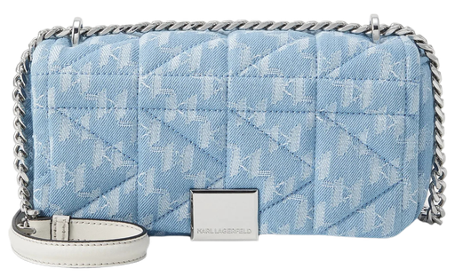 KARL LAGERFELD - UMHÄNGETASCHE AUS DENIM MIT MONOGRAMM