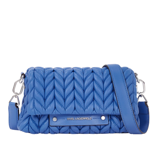 KARL LAGERFELD - SAC BANDOULIÈRE "K/WEAVE" BLEU ÉLECTRIQUE