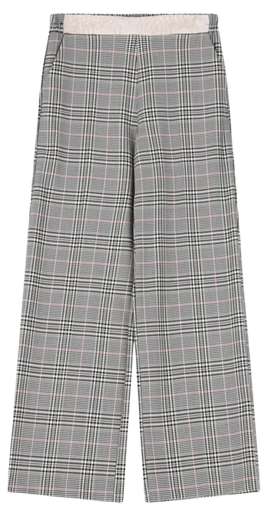 IMPERIAL - GRIJZE EN ROZE GERUITE BROEK