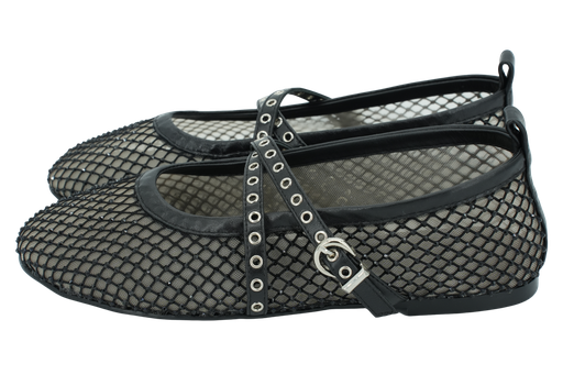 TORAL - BLACK MESH "VILMA" BALLERINAS