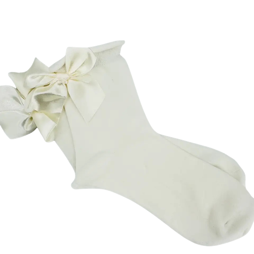 SOCKETTE - CHAUSSETTES NOEUD BLANC CASSÉ