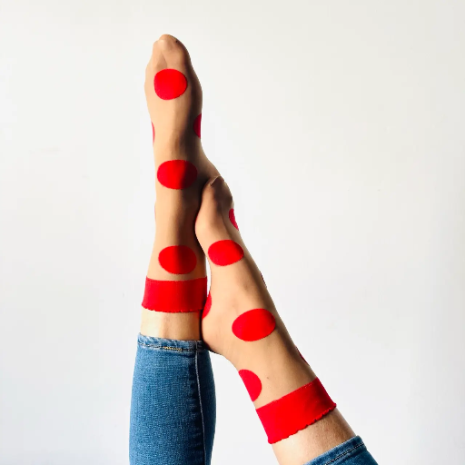 SOCKETTE - CHAUSSETTES À GROS POIS