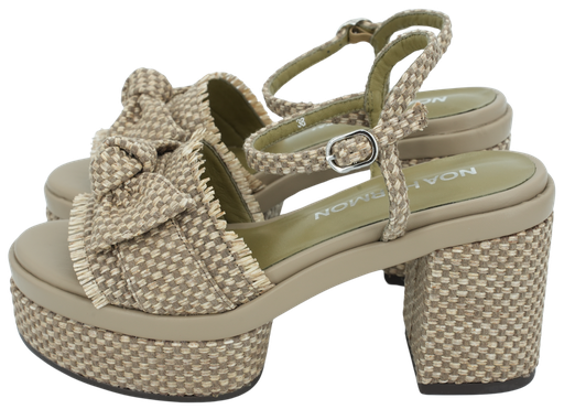 NOA HARMON - TAUPE HEELED SANDALS