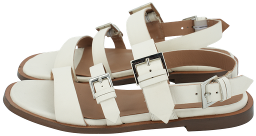 CARMENS - BEIGE PLATTE SANDALEN