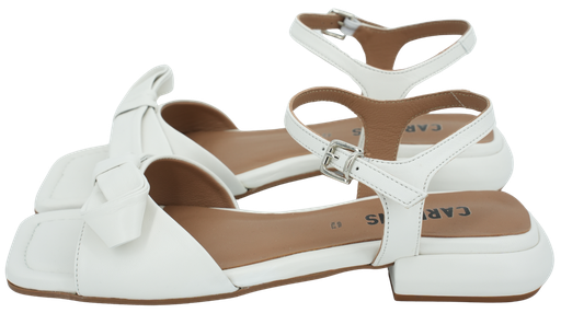 CARMENS - WEISSE SANDALEN MIT ABSATZ