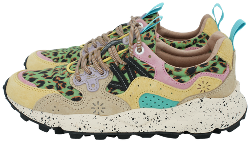 FLOWER MOUNTAIN - GRÜNE LEOPARDEN-SNEAKERS „YAMANO 3“