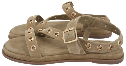 L'ATELIER TROPEZIEN - BEIGE SUEDE SANDALS