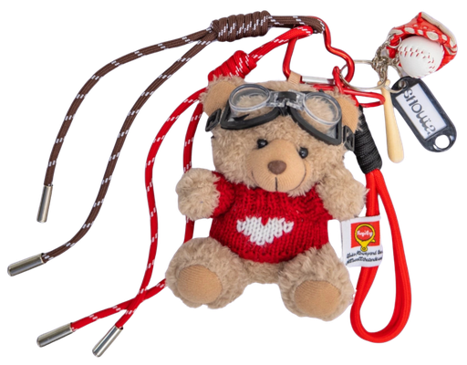 SHOUIA - RED "TEDDY" BAG CHARM