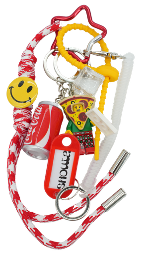 SHOUIA - YELLOW "PIZZA" BAG CHARM