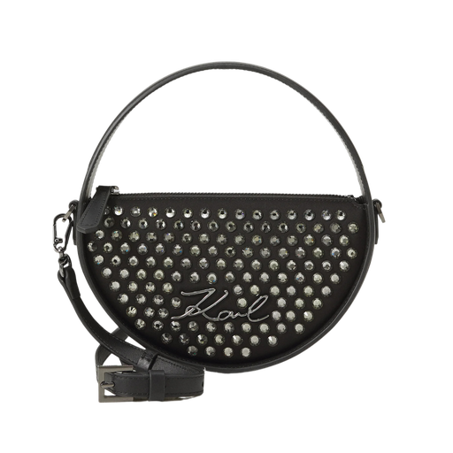 KARL LAGERFELD - SAC "K/SIGNATURE" ROND NOIR