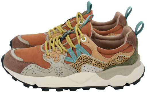 FLOWER MOUNTAIN - "YAMANO 3" ORANGE SNEAKERS