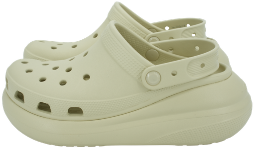 CROCS - BEIGE "CRUSH" PLATFORM CLOGS