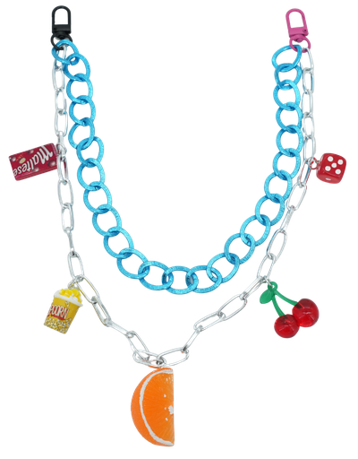 SHOUIA - "LUCKY LOOP" BLAUE TASCHENKETTE