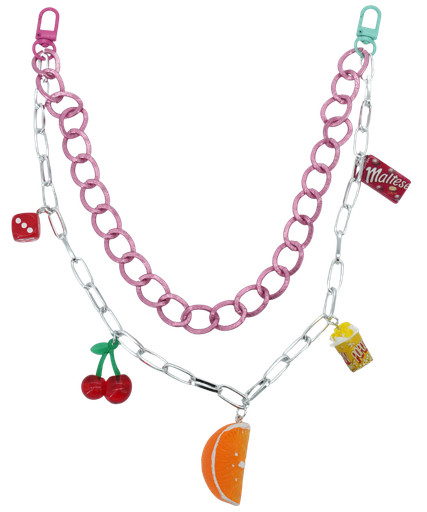 SHOUIA - "LUCKY LOOP" ROSA TASCHENKETTE