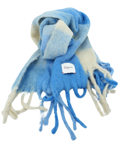 MOMENT - ÉCHARPE BLEUE ET BEIGE