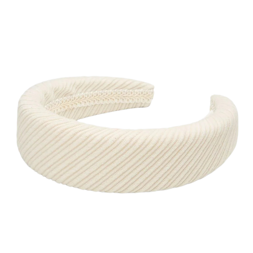 BECKSÖNDERGAARD - "CORDUROY WIDE" BEIGE STIRNBAND