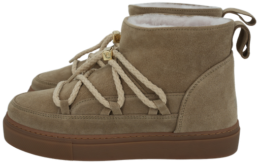 INUIKII - BEIGE „CLASSIC LOW“ PELZGEFÜTTERTE STIEFEL