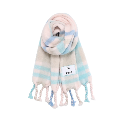 VERB TO DO - ECHARPE XXL "I'M 2000" ROSE ET BLEUE