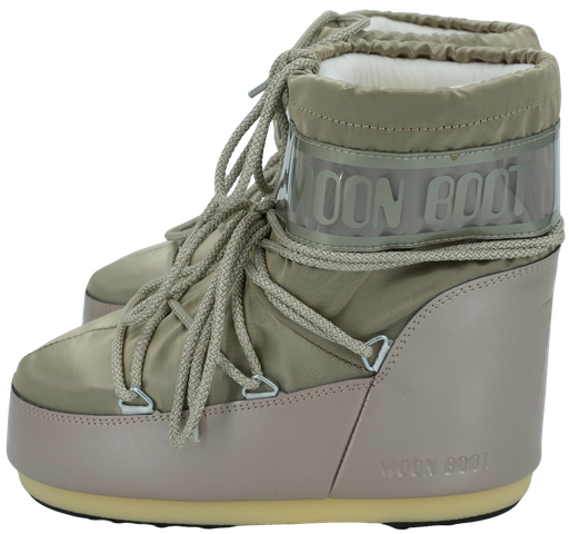 MOON BOOT - „ICON LOW GLANCE“ PLATIN-STIEFEL