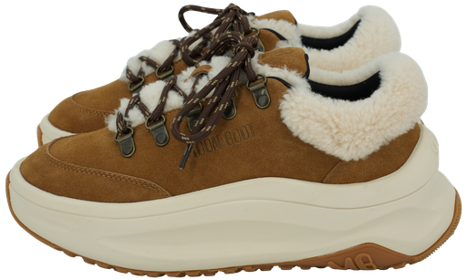 MOON BOOT - "CITY SHEARLING" SNEAKERS COGNACS