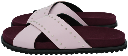 KIRRUNA - "LAGOS 05" PINK AND BURGUNDY SANDALS
