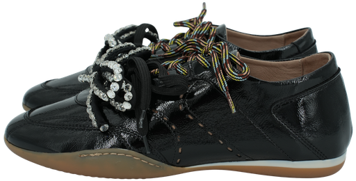 MELINE - "SANZIO NERO" BLACK PATENT SNEAKERS