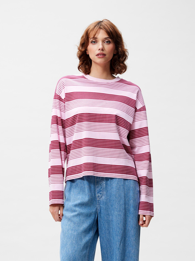 CATWALK JUNKIE - T-SHIRT LONGUES MANCHES LIGNÉ ROSE