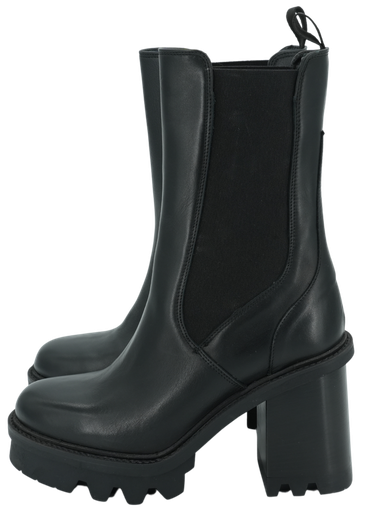 GIANNI RENZI - SCHWARZE STIEFELETTEN MIT ABSATZ