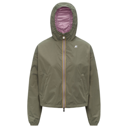 K-WAY - VESTE "LAURETTE PLUS.2" RÉVERSIBLE KAKI ET ROSE