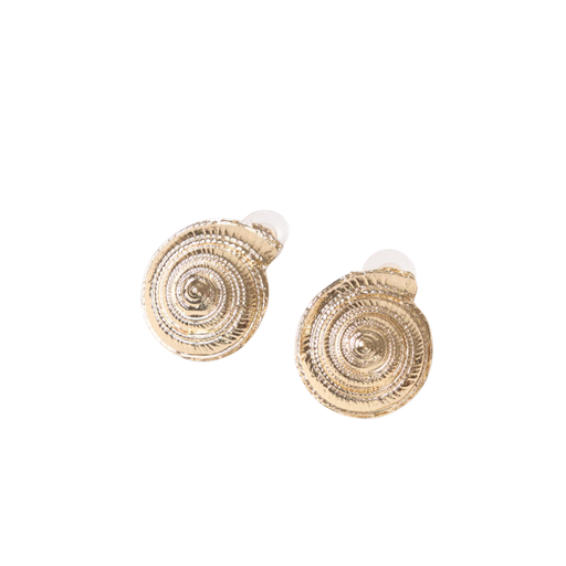 MARADJI - BOUCLES D'OREILLES "VOLUTA" EN ACIER DORÉ