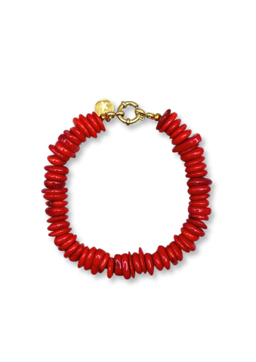 BONNIE STUDIOS - BRACELET "FLINT" ROUGE