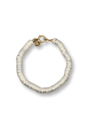 BONNIE STUDIOS - BRACELET "DISCO PEARL" BLANC