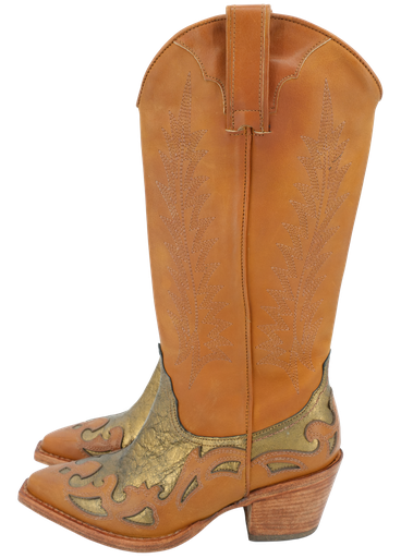 CURIOSITE - WESTERN-COGNAC-STIEFEL