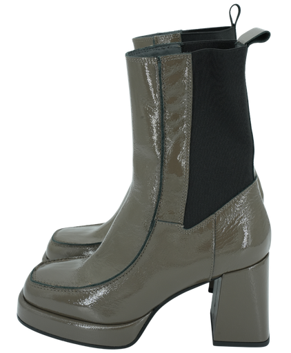 JANET&JANET - BOTTINES CHELSEA GRISES VERNIES